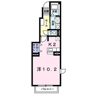 フェンテドキB【1階】の間取り