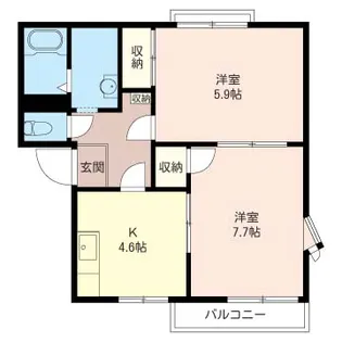 ジュネス鈴木A【2階】の間取り
