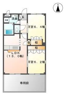 宮城県名取市美田園4【アパート】の間取り