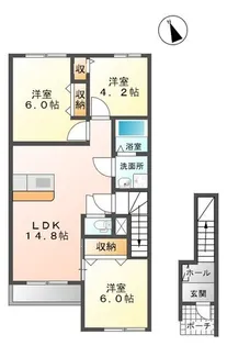 ロイヤルベイス【2階】の間取り