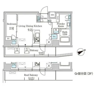 プリマリード南青山【4階】の間取り