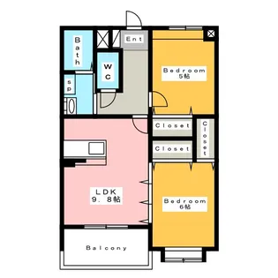 CoCo横山【1階】の間取り