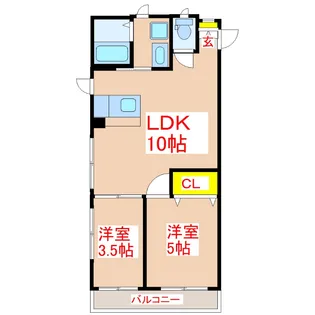 ピエーノ・ソーレ【2階】の間取り
