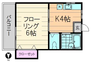 コーポ江口【1階】の間取り