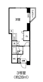 マルマン大阪マンション【4階】の間取り