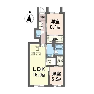 エルム白鷺【1階】の間取り