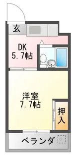 第1コーポメンデージ【2階】の間取り