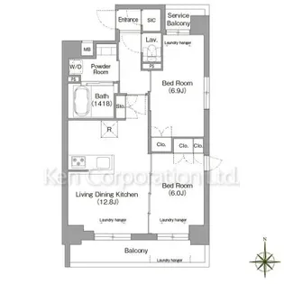 メトロステージPLUS中野弥生町【6階】の間取り