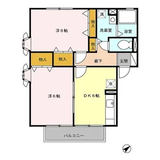 アローネ 弐番館【1階】の間取り