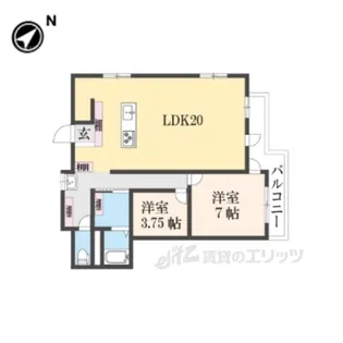 オルボス壱分【3階】の間取り