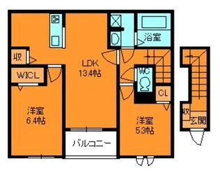 カーサリンドペロー1【2階】の間取り