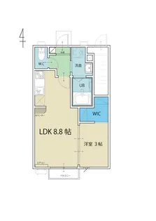 愛友・太子堂【1階】の間取り