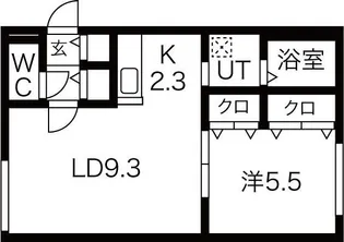 レストシティ琴似【3階】の間取り