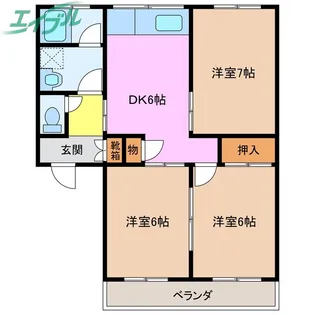 パークハイムカトウ【1階】の間取り