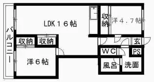 ニューライフ浜松【4階】の間取り