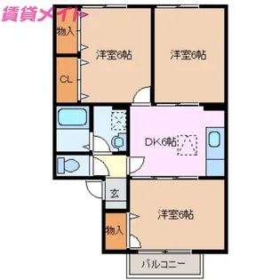 エポック21 A棟【1階】の間取り