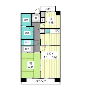 アーバンラフレ星ヶ丘8号館【3階】の間取り