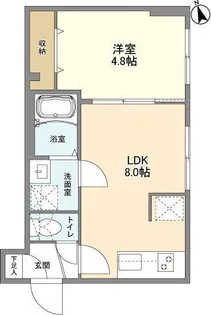 ウェルスクエア桜上水【1階】の間取り