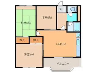 サンブライトハイツ NO.I【2階】の間取り