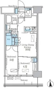 東京都新宿区百人町3【マンション】の間取り