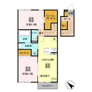 茨城県ひたちなか市和田町1【アパート】の間取り