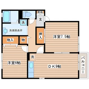 AISE SQUARE III【1階】の間取り