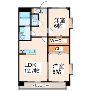 フォレストハイム光の森【1階】の間取り