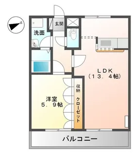 フィオレット【2階】の間取り