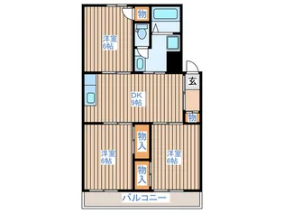 コーポラスみつぎ【3階】の間取り
