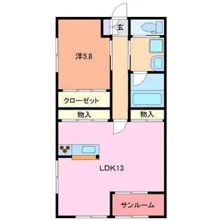 グッドシャトーV【1階】の間取り