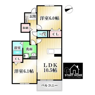 徳島県徳島市北島田町1【アパート】の間取り