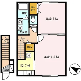 イーグル今5号館【2階】の間取り