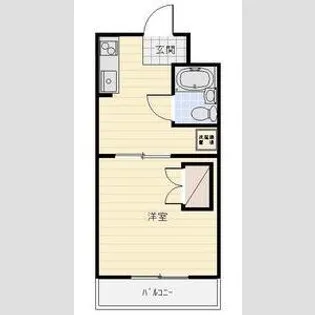 1DKの間取り画像
