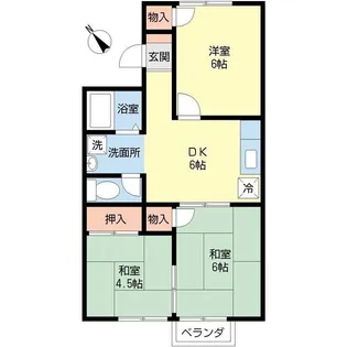 ウワトハイツA【2階】の間取り