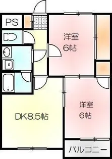 エクセル栗林【2階】の間取り