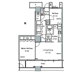 東京都中央区勝どき6【マンション】の間取り