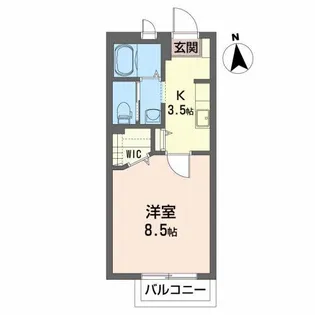 シャーメゾン・インター A【1階】の間取り