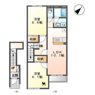 アグレイア【2階】の間取り