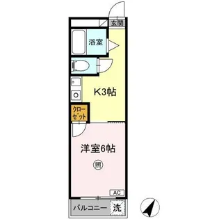 第1パークサイドマンション【3階】の間取り