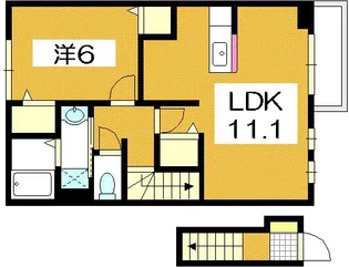 ラ・カーサ・ミーア【2階】の間取り