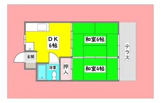 広島県東広島市高屋町高屋堀【アパート】の間取り