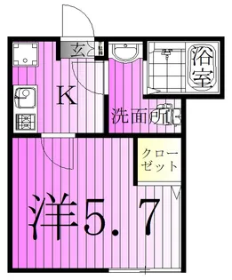 フィオーレ栗原【1階】の間取り