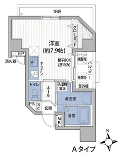 サンテ・トゥルム芝公園【9階】の間取り