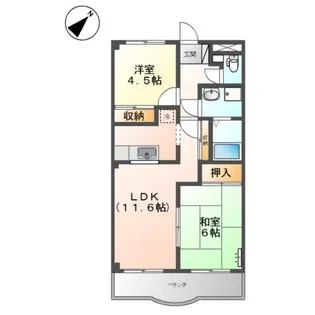 広島県福山市多治米町4【アパート】の間取り