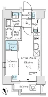 東京都港区新橋6【マンション】の間取り