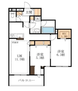Le Ruah~レルーア~【3階】の間取り