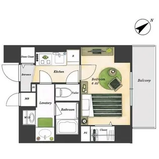 東京都江東区永代2【マンション】の間取り