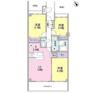 根岸旭台フーガ【1階】の間取り