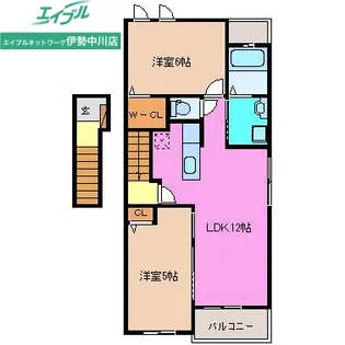 フローラ I【2階】の間取り