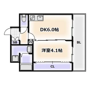エステムコート難波VIエント【10階】の間取り